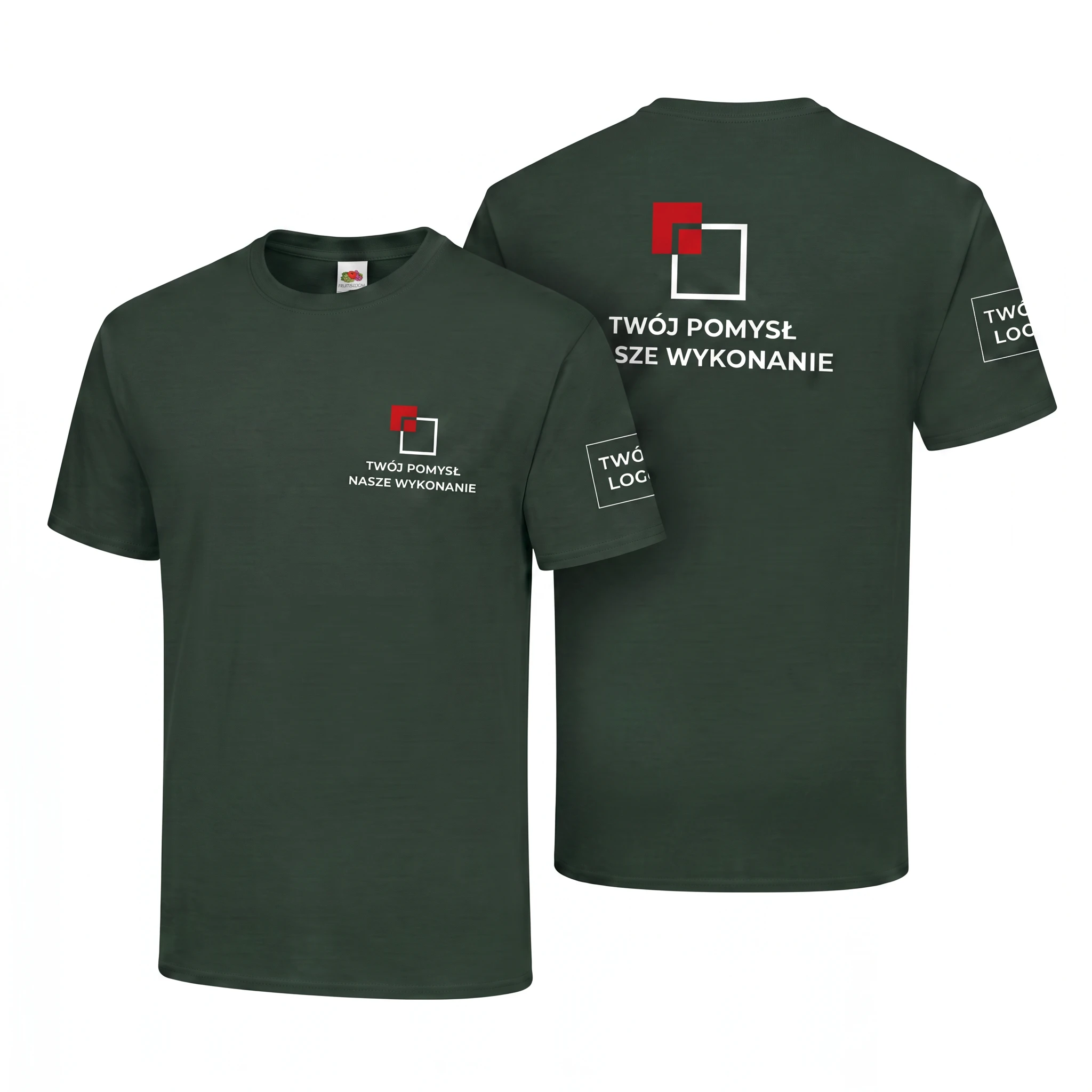 614220-BOTTLE_GREEN-MALE_1-1.webp Koszulka T-Shirt Premium Butelkowa zieleń męska 100% bawełna - obrazek 1