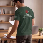 Koszulka T-Shirt Premium Butelkowa zieleń męska 100% bawełna - obrazek 4