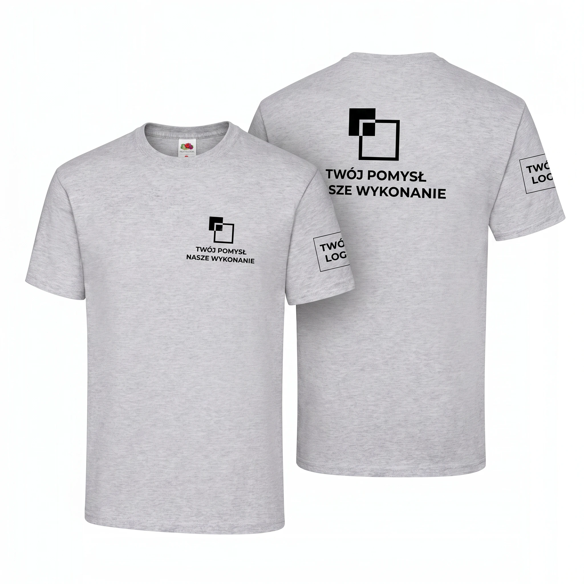 614220-HEATHER_GREY-MALE_1-1.webp Koszulka T-Shirt Premium Szary melanż męska 100% bawełna - obrazek 1