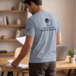 Koszulka T-Shirt Premium Stalowoniebieska męska 100% bawełna - obrazek 4