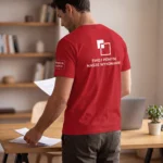Koszulka T-Shirt Premium Czerwona męska 100% bawełna - obrazek 4