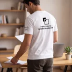 Koszulka T-Shirt Premium Biała męska 100% bawełna - obrazek 4