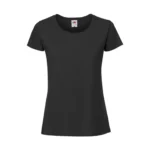 Koszulka T-Shirt Premium Czarna damska 100% bawełna - obrazek 2