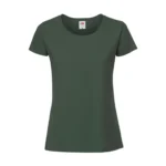 Koszulka T-Shirt Premium Butelkowa zieleń damska 100% bawełna - obrazek 2