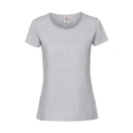Koszulka T-Shirt Premium Szary melanż damska 100% bawełna - obrazek 2
