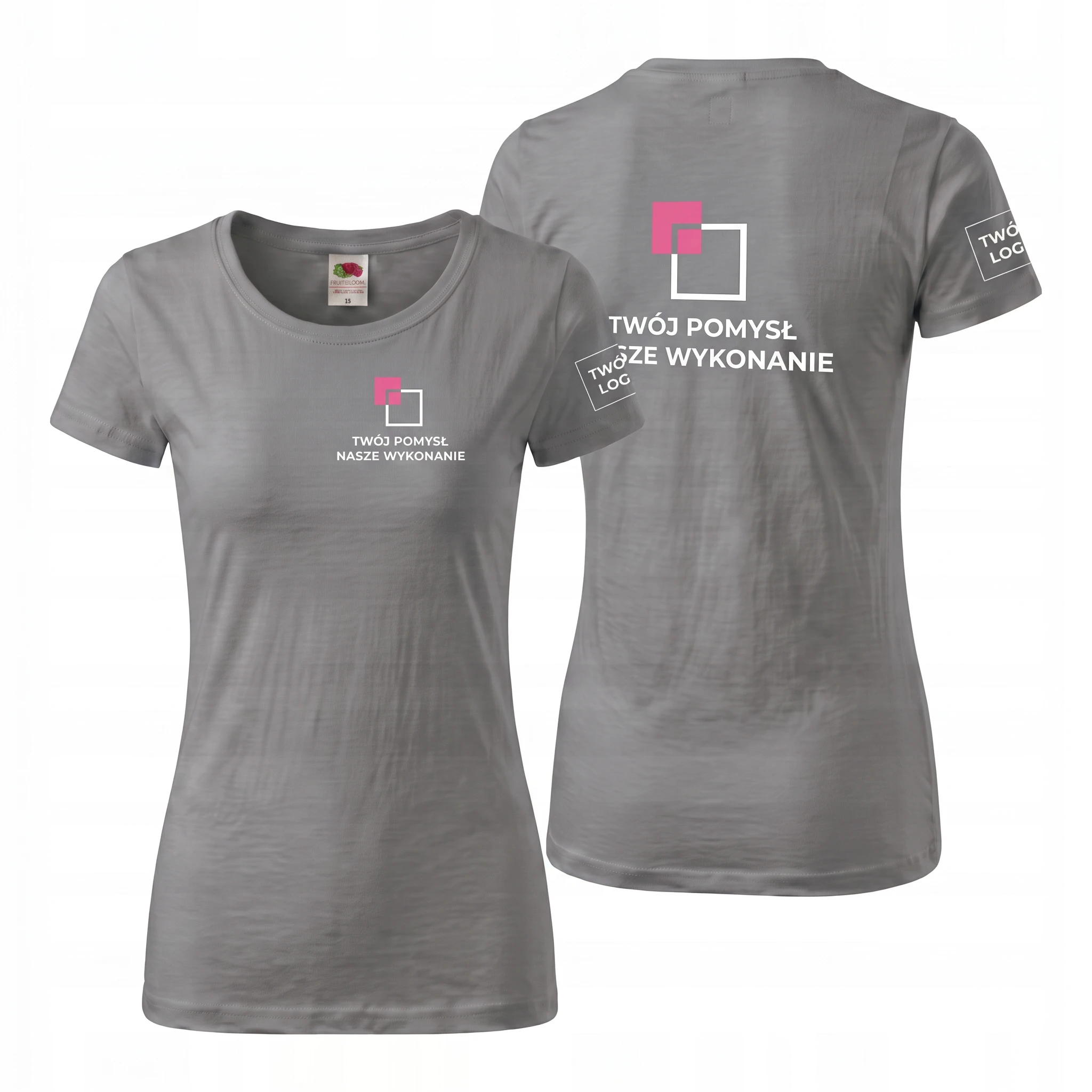 614240-LIGHT_GRAPHITE-FEMALE_1-1.webp Koszulka T-Shirt Premium Jasny Grafit damska 100% bawełna - obrazek 1