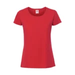 Koszulka T-Shirt Premium Czerwona damska 100% bawełna - obrazek 2