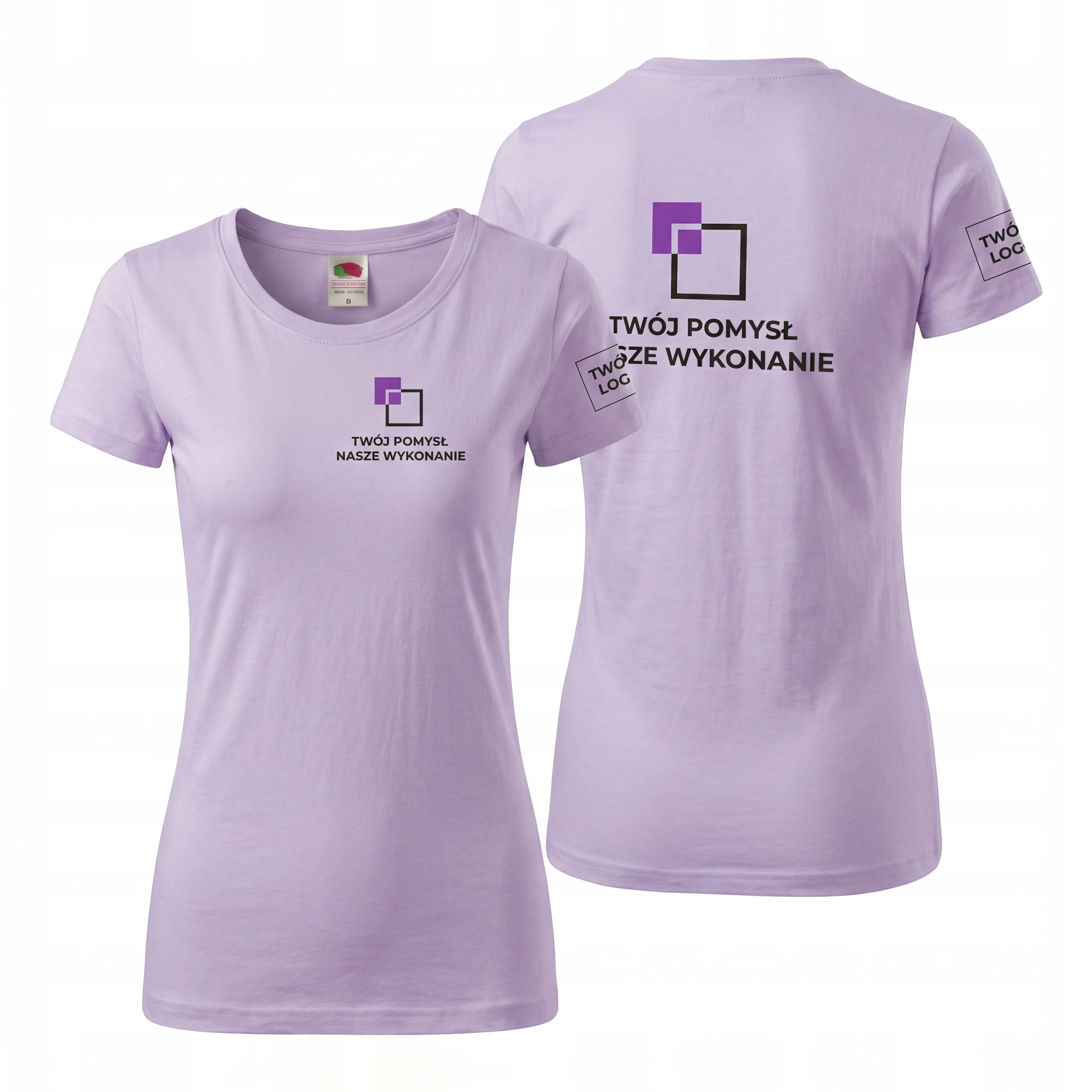 614240-SOFT_LAVENDER-FEMALE_1-1.webp Koszulka T-Shirt Premium Jasna Lawendowa damska 100% bawełna - obrazek 1