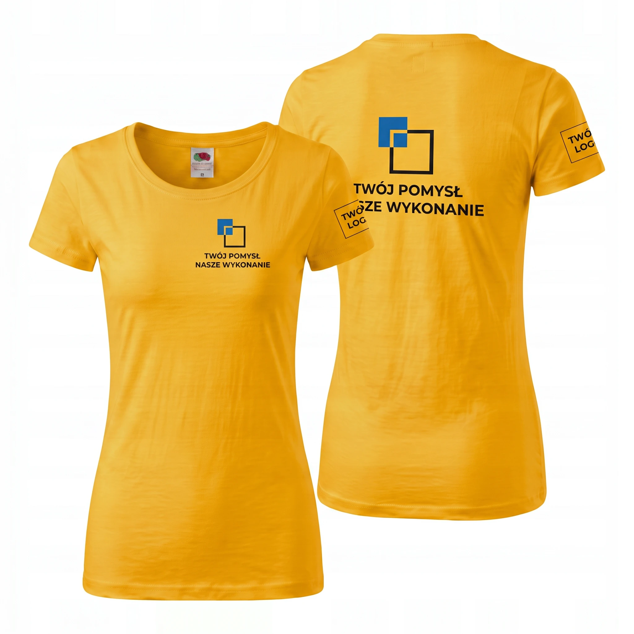 614240-SUNFLOWER-FEMALE_1-1.webp Koszulka T-Shirt Premium Żółta damska 100% bawełna - obrazek 1