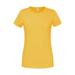 Koszulka T-Shirt Premium Żółta damska 100% bawełna - obrazek 2