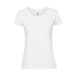 Koszulka T-Shirt Premium Biała damska 100% bawełna - obrazek 2
