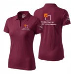Koszulka Polo Premium Bordowa damska 100% bawełna