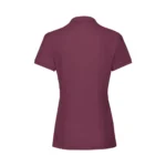 Koszulka Polo Premium Bordowa damska 100% bawełna - obrazek 3