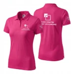 Koszulka Polo Premium Różowa (Fuksja) damska 100% bawełna