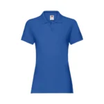 Koszulka Polo Premium Niebieska Royal Blue damska 100% bawełna - obrazek 2