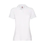 Koszulka Polo Premium Biała damska 100% bawełna - obrazek 2