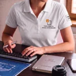Koszulka Polo Premium Biała damska 100% bawełna - obrazek 4