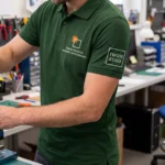 Koszulka Polo Premium Butelkowa Zieleń męska 100% bawełna 100% bawełna - obrazek 4