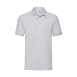 Koszulka Polo Premium Szary Melanż męska 100% bawełna - obrazek 2