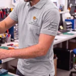 Koszulka Polo Premium Szary Melanż męska 100% bawełna - obrazek 4