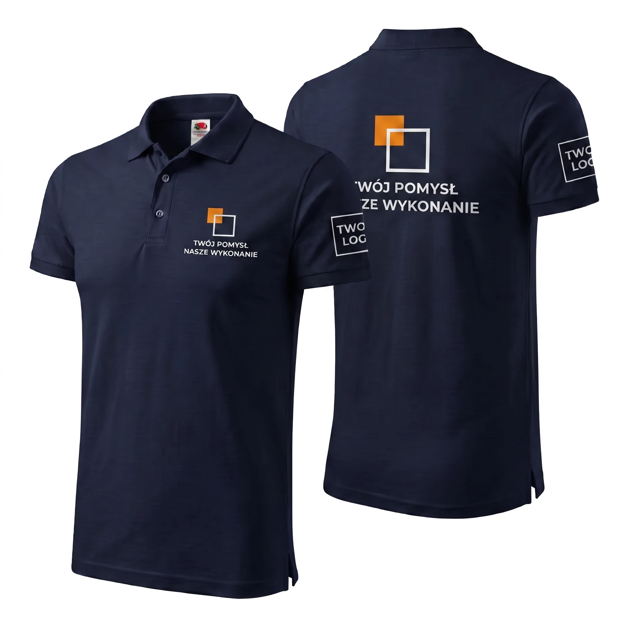632180-NAVY-MALE_1-1.webp Koszulka Polo Premium Granatowa Navy Blue męska 100% bawełna - obrazek 1