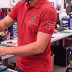 Koszulka Polo Premium Czerwona męska 100% bawełna - obrazek 4