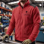 Bluza polar premium wzmocniony Czerwony męski - obrazek 4