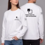 Bluza longsleeve Biała unisex - obrazek 4