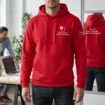 Bluza męska z kapturem Czerwona - obrazek 4