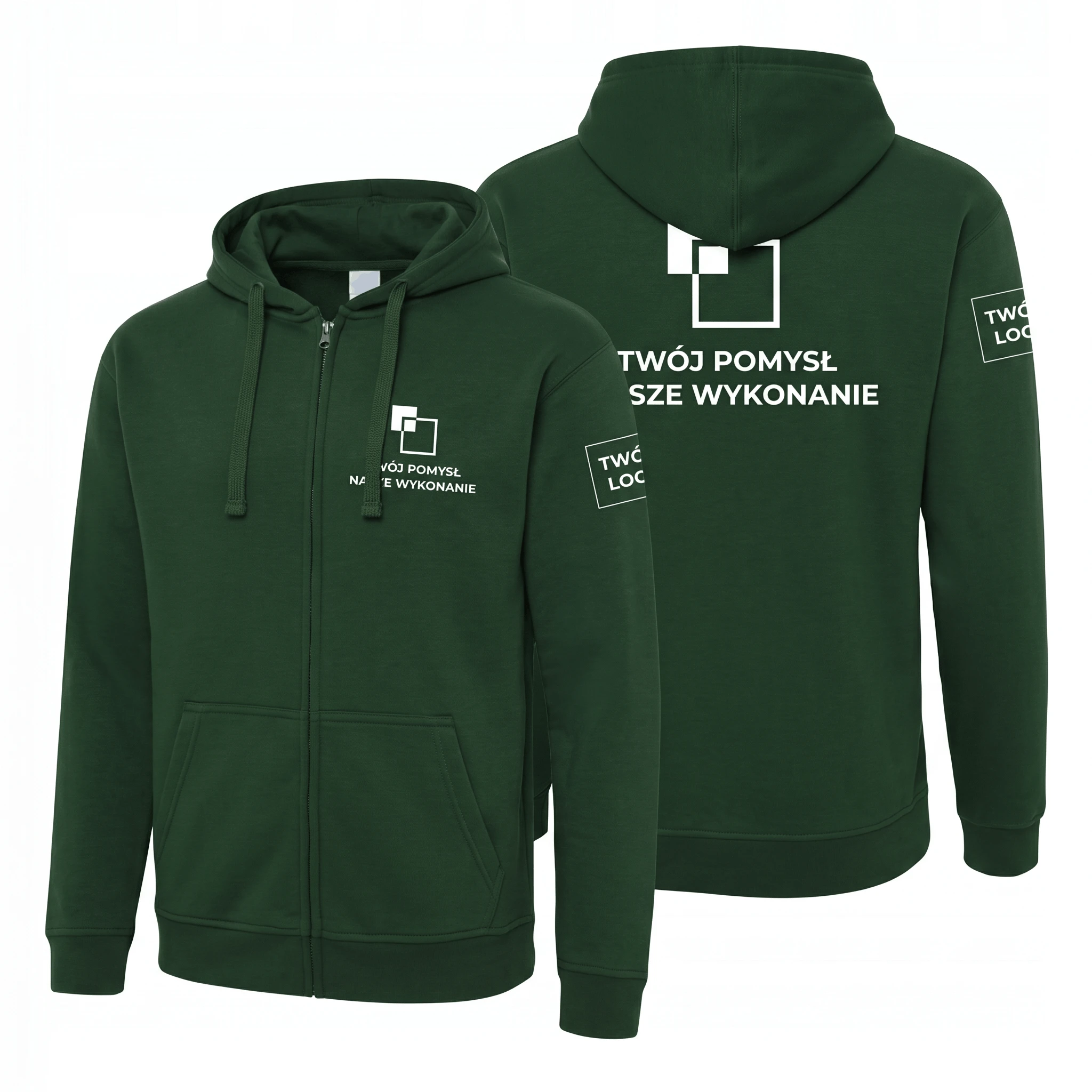 SWUAHOOD-BOTTLE_GREEN-MALE_1-1.webp Bluza męska z kapturem suwak Butelowkowa zieleń - obrazek 1