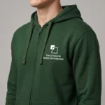 Bluza męska z kapturem suwak Butelowkowa zieleń - obrazek 4