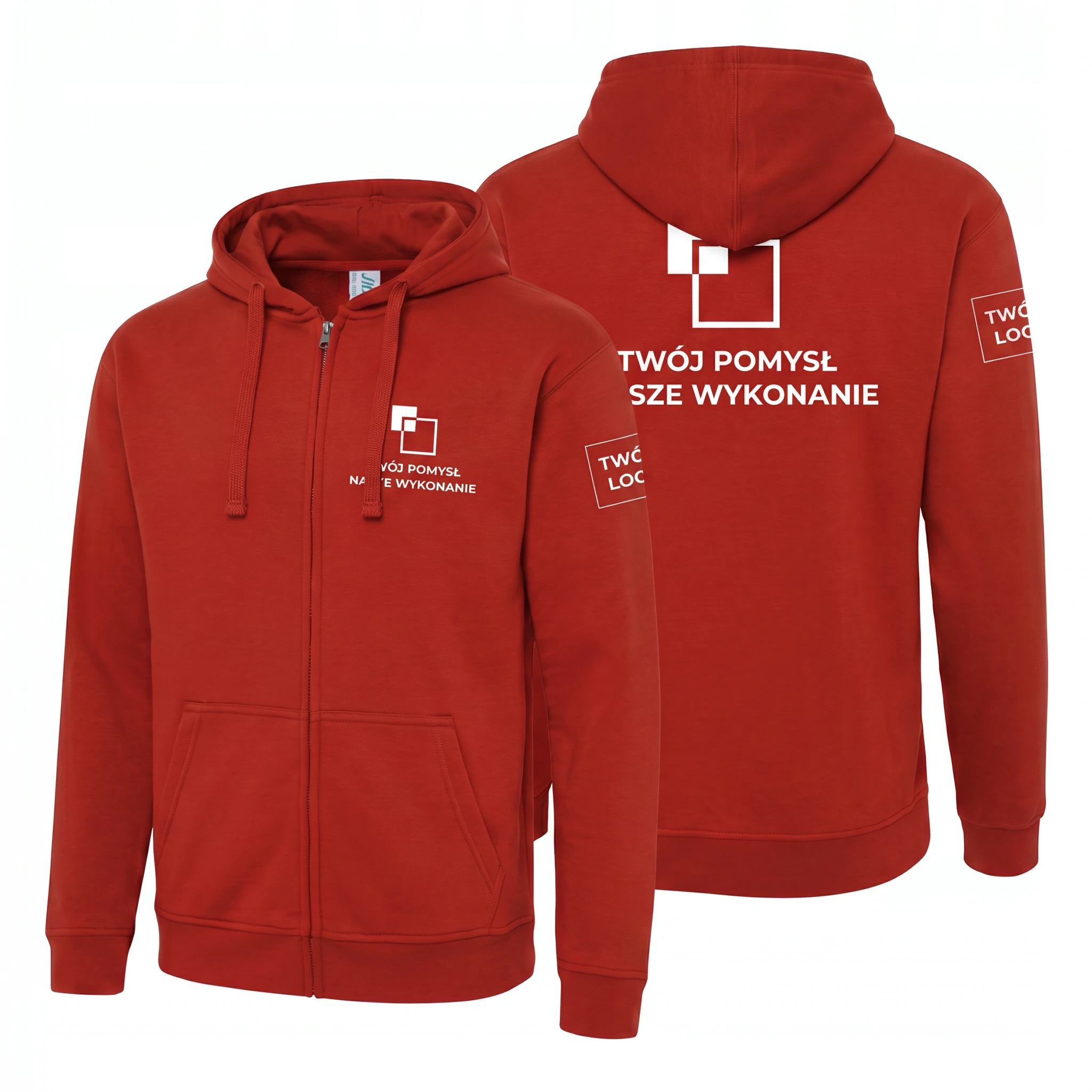 SWUAHOOD-RED-MALE_1-1.webp Bluza męska z kapturem suwak Czerwona - obrazek 1