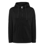 Bluza damska z kapturem suwak Czarna - obrazek 2