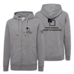 Bluza damska z kapturem suwak Szary melanż
