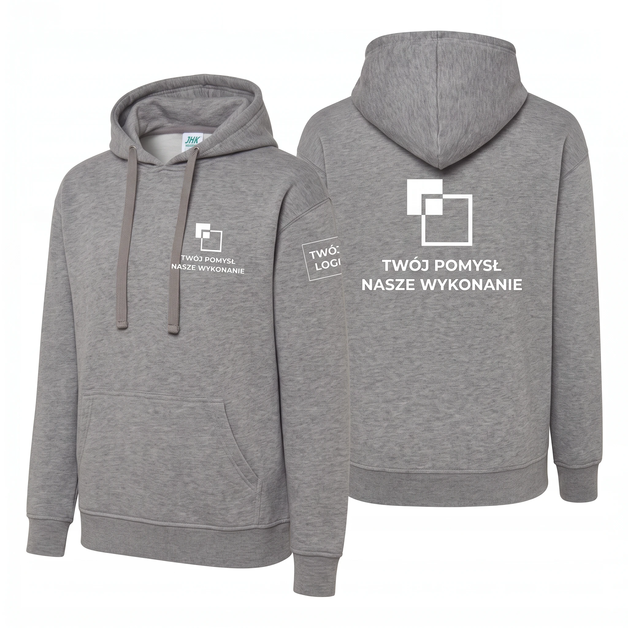 SWULKNG-GREY_MELANGE-FEMALE_1-1.webp Bluza damska z kapturem Szary melanż - obrazek 1