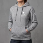 Bluza damska z kapturem Szary melanż - obrazek 4