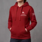 Bluza damska z kapturem Czerwona - obrazek 4