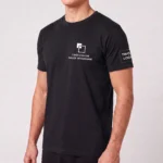 Koszulka T-Shirt męski Czarny100% bawełna - obrazek 4