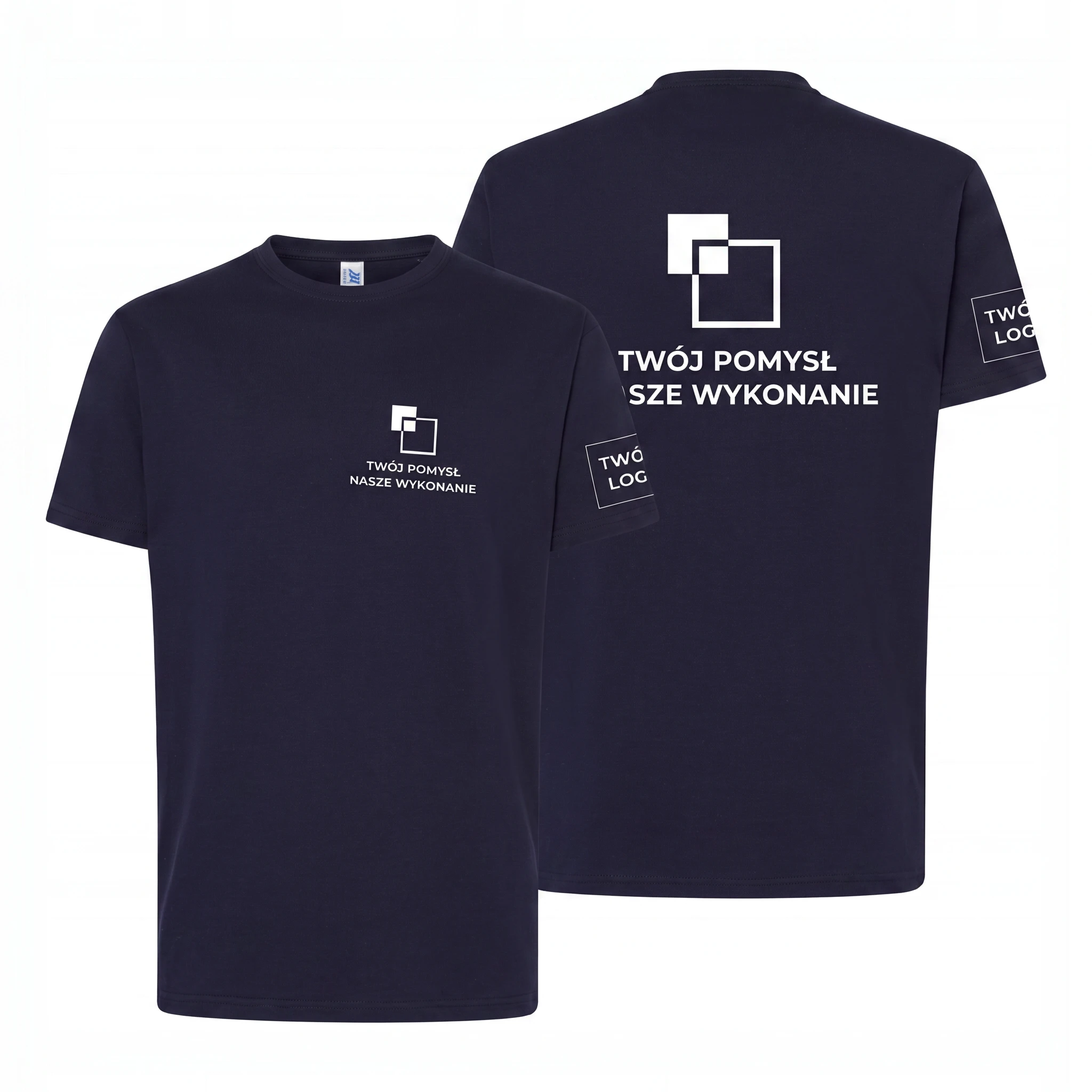 TSRA190-NAVY-MALE_1-1.webp Koszulka T-Shirt męski Granatowy 100% bawełna - obrazek 1