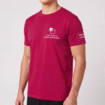 Koszulka T-Shirt męski Malinowy 100% bawełna - obrazek 4